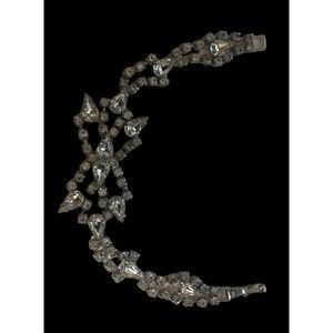 WOW!!! Unsigned Weiss Vintage Bracelet Clear Glass Rhinestone Marquise & Round